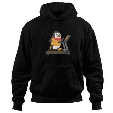 Discover Penguin Running On Treadmill Motivation Hoodies