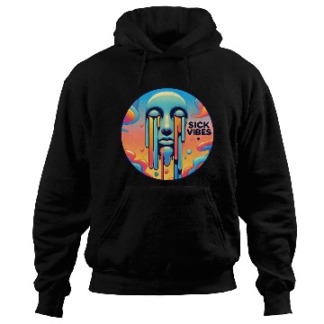 Discover Psychedelic Melting Face with Vibrant Neon Hoodies