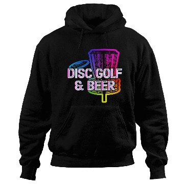 Discover Disc Golf and Beer Drinking Outdoor Game Drinker Hoodies