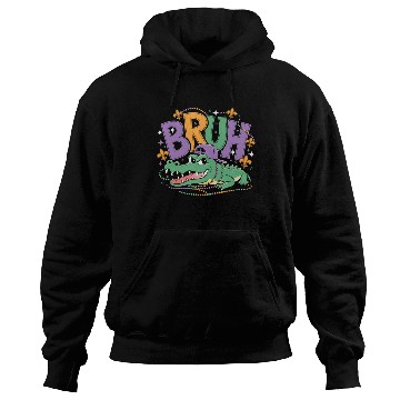 Discover Mardigator Alligator Bruh Mardi Gras Hoodies