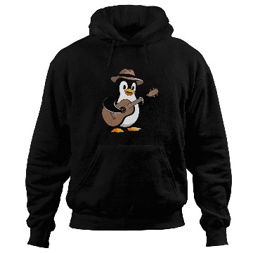 Discover Penguin Playing Guitar with Hat Hoodies