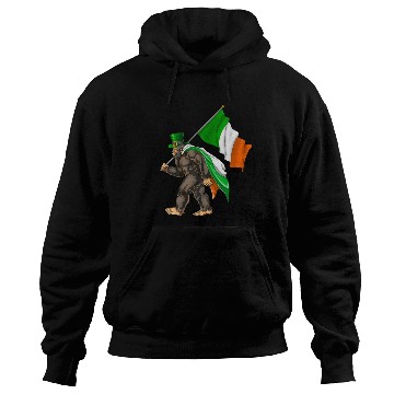 Discover St. Patrick's Day Bigfoot Ireland Flag Hoodies