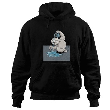 Discover Aquarius Zodiac Sloth Pouring Water with Charm Hoodies