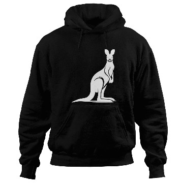 Discover Wild Animal Silhouette With Typical Kangaroo Pose Hoodies