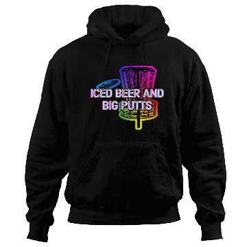 Discover Iced Beer and Big Putts Disc Golf Beer Lover Hoodies
