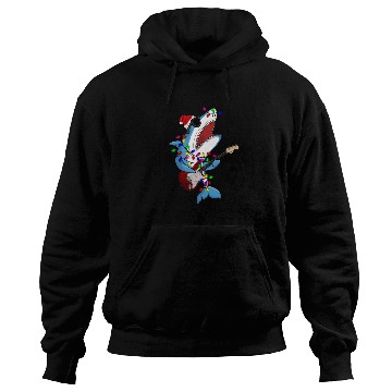 Discover Shark Santa Guitar Player Hoodies