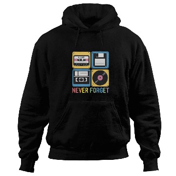 Discover Never Forget 80s Retro Mixtape Cassette VHS Hoodies