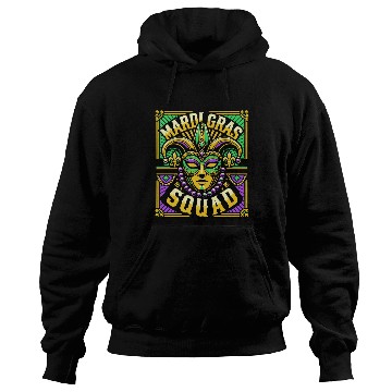Discover Mardi Gras Squad Mask Beads Celebration Hoodies