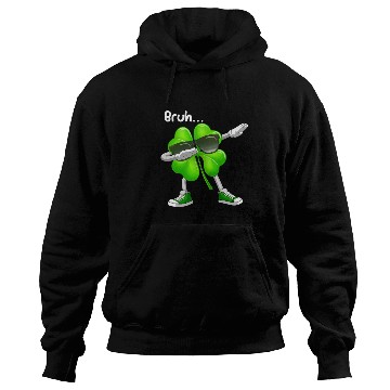 Discover Bruh Dabbing Shamrock - Funny St Patricks Day Hoodies