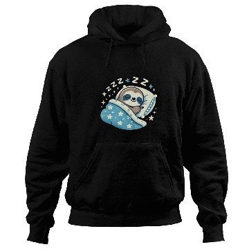Discover Sloth Sleeping In Bed At Night Time Hoodies