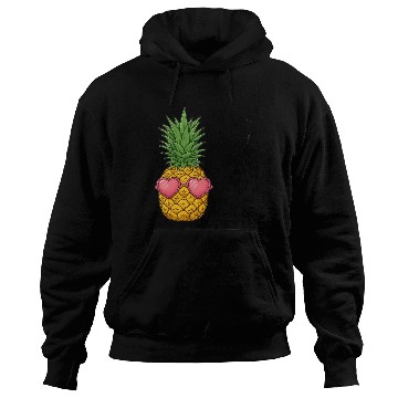 Discover A cute pineapple with heart-shaped sunglasses. Hoodies