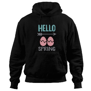 Discover Hello Spring - Spring Design with Easter Eggs Hoodies