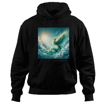 Discover Green & Gold Rising Phoenix Hoodies