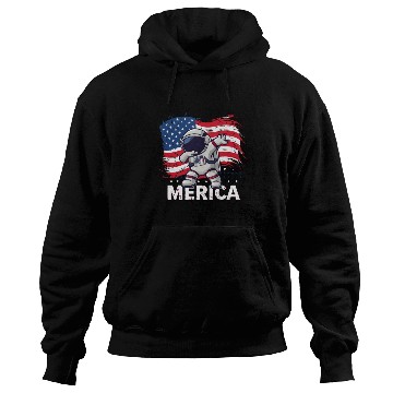 Discover Merica Astronaut Adventure Dab with American Flag Hoodies