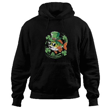 Discover St. Patrick's Day With Fish And Clover Leaves Hoodies