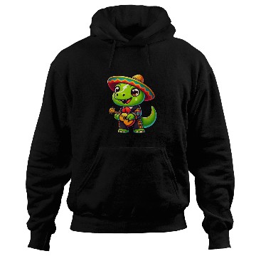 Discover Dino Mariachi Cinco de Mayo Guitar Hoodies