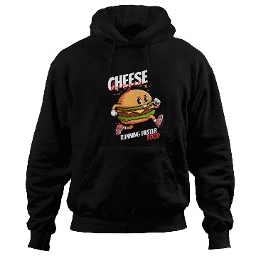 Discover Cheese burger running faster food Hoodies