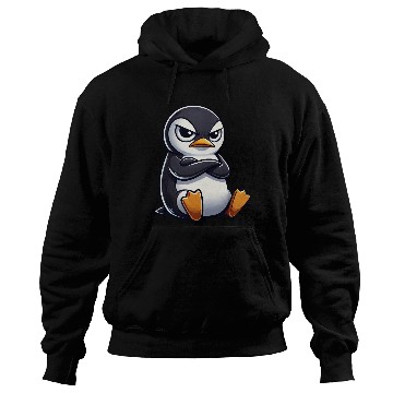 Discover Penguin cartoon skeptical look funny Hoodies