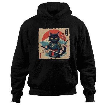 Discover samurai cat Hoodies
