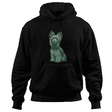 Discover Charming Yorkshire Terrier Portrait for Dog Lovers Hoodies