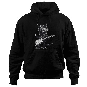 Discover Rock And Roll Cat Guitar Hoodies - Music Cat Hoodies