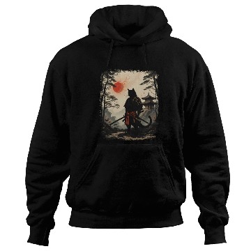 Discover Samurai Cat Warrior Hoodies Design