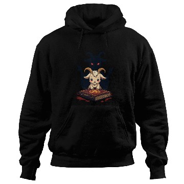 Discover Cute Demonic Goat with Occult Spellbook Hoodies