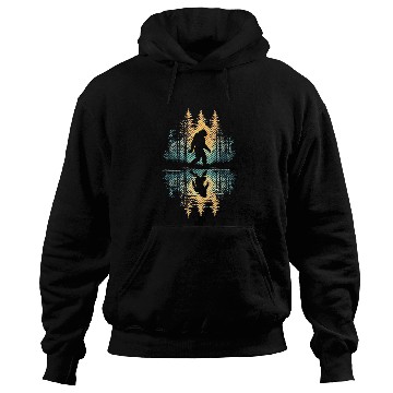 Discover Bigfoot Forest Silhouette | Abstract Reflection Ar Hoodies