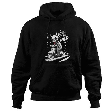 Discover Born to Be Wild - Skull Devil on Scooter Hoodies