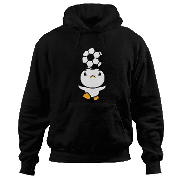 Discover Duck Plays Soccer Header Ball Balancing Head Fun Hoodies
