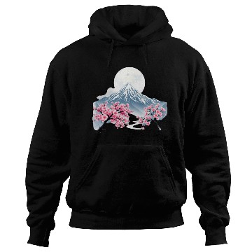 Discover Japanese mount fuji Sakura tree Cherry blossom Hoodies