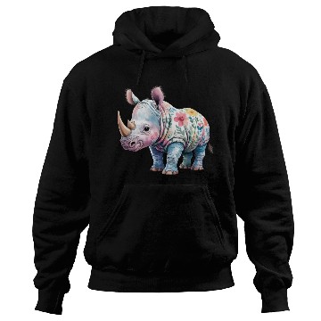Discover Floral Fantasy Rhino Hoodies