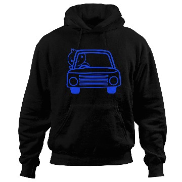 Discover Duck Car Driver Fast Vehicle Greeting Waving Cute Hoodies