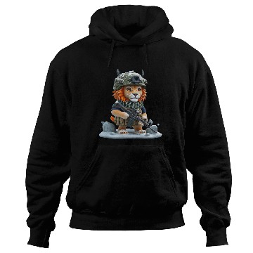 Discover Lion In Military Hoodies