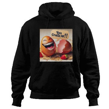 Discover A cracked Easter egg laughing with the caption Hoodies