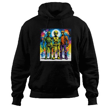 Discover The alien and the robot Hoodies