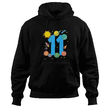 Discover Space Adventure Number 11 Birthday Cosmos Hoodies