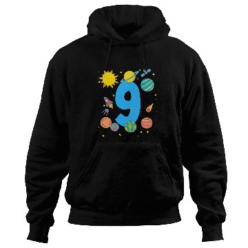 Discover Space Adventure Number Nine Fun Hoodies