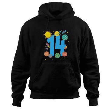 Discover Space Adventure Number 14 Birthday Hoodies