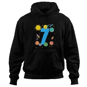 Discover Space Adventure Theme Number Seven Hoodies