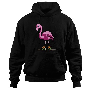Discover Roller Rink Flamingo Too Cool to Waddle Hoodies