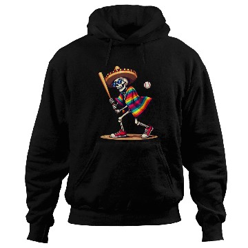 Discover Baseball Skeleton Fiesta Hoodies