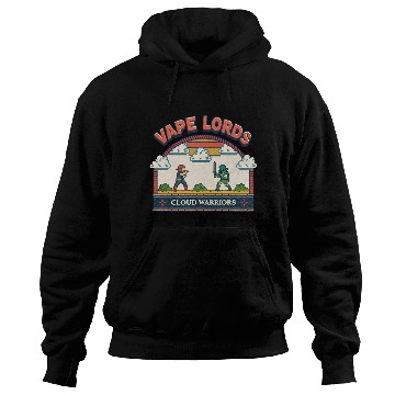 Discover Vape Lords: Cloud Warriors Retro Game Hoodies