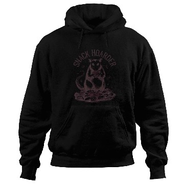 Discover Snack Hoarder Opossum Fun Illustration Hoodies