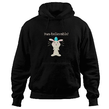 Discover Bun-believable Funny Surprised Bunny Easter Egg Hoodies