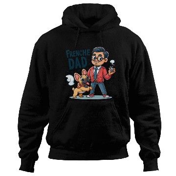 Discover Frenchie Dad Cartoon Design Hoodies