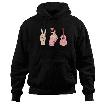 Discover peace love ukulele Hoodies