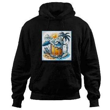Discover Beer Beach Design Hoodies