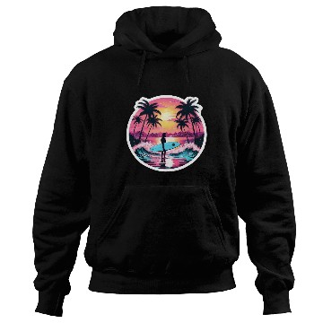 Discover 80s Synthwave Surfer | Retro Sunset Hoodies.