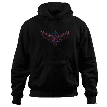 Discover Neon Tribal Two-Headed Phoenix Hoodies